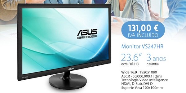 Em Julho, compre Monitores ASUS aos melhores preços!