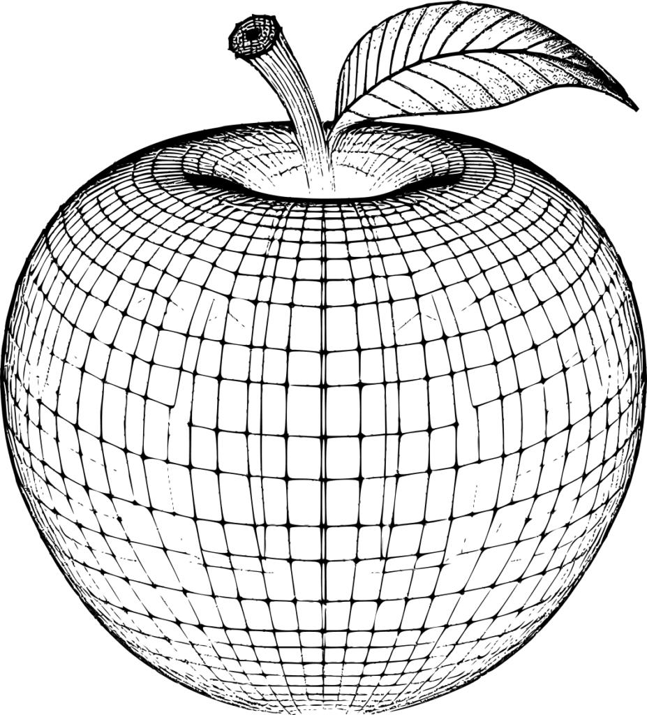 Apple Skeleton Negative Background